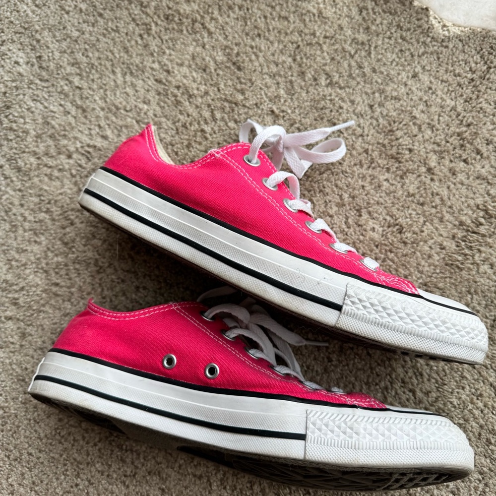 Converse Hot Pink Low-Top Sneakers - Picture 3 of 5